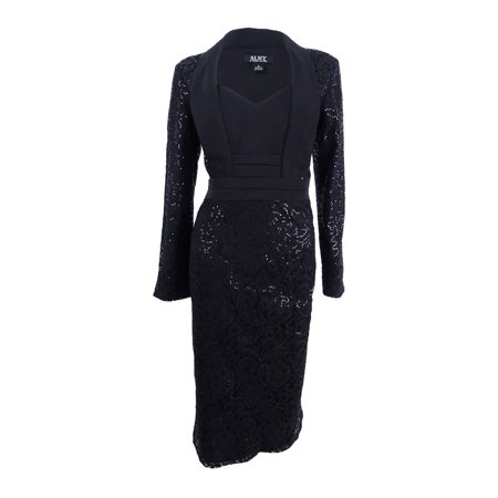 Sl Fashions - SL Fashions Women's Sequined Lace Tuxedo Dress
