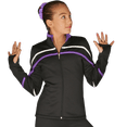 thumbnail image 2 of Chloe Noel J618F 2-Tone Piping Light Weight Fleece Figure Skating Jacket, 2 of 2