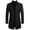 Black, variant on DeHolifer Men's Coat Mid-Length Solid Color Long Sleeve Button Stand Collar Winter Wool Coat Black L
