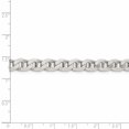 thumbnail image 4 of 925 Sterling Silver 7.4mm Cuban Anchor Chain Bracelet Flat, 4 of 8
