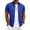 #122-Blue, variant on Men's Short Sleeve Zip Up Jacket Elastic Waist Stand Collar Pockets Casual Daily Wear Outerwear Dark Gray M Gifts for Father