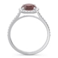 thumbnail image 4 of 2.15 Ct Oval Cut Red Ruby Gemstone & Natural Diamond (F-G/VS1) Latest Engagement Ring for Ladies 14K White Gold Size 3 by Diamond-Capitals, 4 of 7