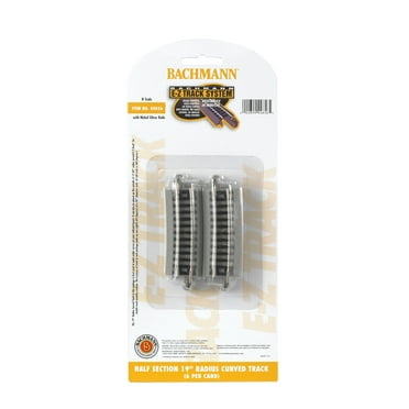 N Half Section 19" Radius Curved Nickel Silver Track (6/Cd)