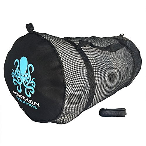 Kraken Aquatics Mesh Duffle Gear Bag with Shoulder Strap | for Scuba Diving, Snorkeling, Swimming, Beach and Sports Equipment