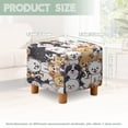 thumbnail image 3 of SCRAWLGOD Dogs Pattern Ottoman Cover Square, Stretch Ottoman Cover Square Folding Storage Stool Furniture Protector Soft Slipcover for Living Room, 3 of 7