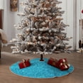 thumbnail image 4 of Fotbe Blue Glitter Pattern Christmas Tree Skirt, Tree Skirts Plush Christmas Decorations, Christmas Tree Skirts Xmas Decorations Holiday Party Decor-30", 4 of 6