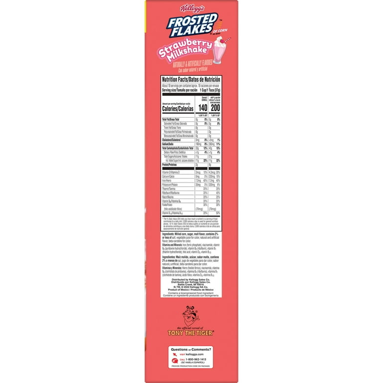 Kellogg's Frosted Flakes Strawberry Milkshake Cold