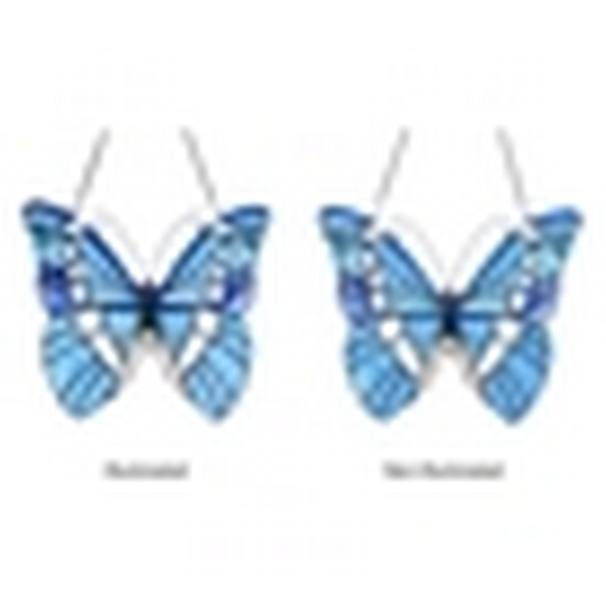 CHLOE Lighting SILVER-STUDDED Butterfly-Style Stained Glass Window Panel 14" Wide