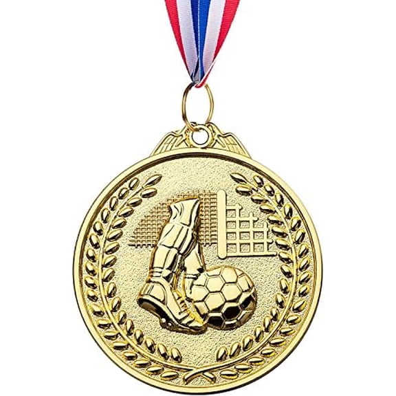12 Pack Soccer Medals for Kids, metals Gold Award Medals Suitable for sports competitions Celebration and Party Favors$$