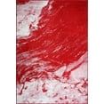 thumbnail image 1 of La Dole Rugs Tapis Motif Marbre Moderne Abstrait Rose Blanc Rouge pour Salon Chambre Couloir, 1 of 7