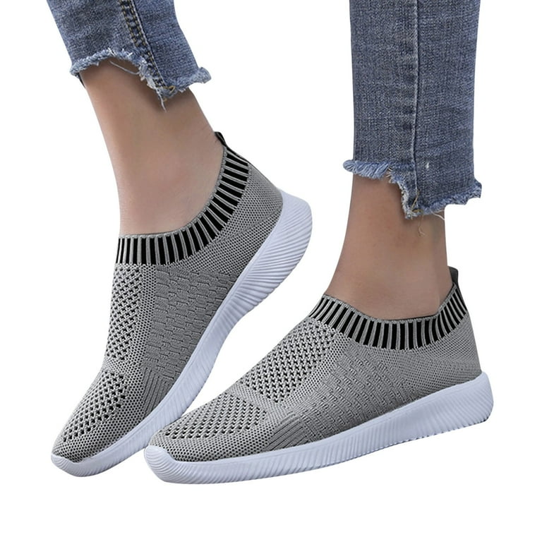 eczipvz Tennis Shoes Womens Womens Loafers Comfort Casual Quilted Leather Slip On Sneakers