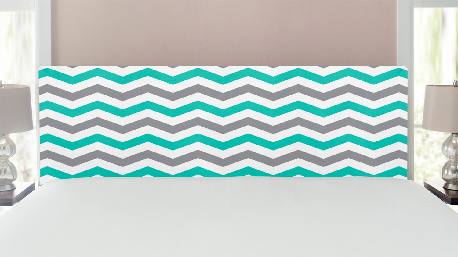 Chevron Headboard, Chevron Pattern Geometric Wavy Zigzag Herringbone