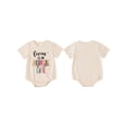 thumbnail image 3 of Aojekbee Baby Independence Day Romper Infant Short Sleeve Crewneck Letter Print Casual Romper, 3 of 10