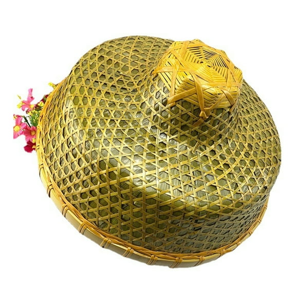 Chinese Retro Fisherman Hat Handmade Weave Straw Bucket Hat Dance Props Cone Fishing Sunshade