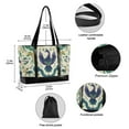 thumbnail image 2 of FORMRS Canvas Laptop Tote Bag for Women with 15.6" Computer Compartments Shoulder Handbag, Green Animals Pattern, 2 of 7