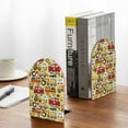 thumbnail image 5 of Lsque Vehicles Printed Wood Bookends,Non-Skid Bookend for Shelves,Heavy Duty Support Bookends,Non-Slip Foam Pads for Office, Home, and Library,1 Pair, 5 of 8
