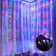 thumbnail image 5 of Cortina de Luces LED con Gancho, 3Mx3M 300LEDS Impermeable Iluminación, 8 Modos de Luces con Control Remoto, Cadena de Luces, Decoración para Dormitorio, Fiestas, Navidad (Multicolor), 5 of 5