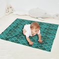 thumbnail image 2 of Teal Gold Checkerboard Checkered Pattern Blanket,Comfortable Soft Flannel Throw Blanket,All Season,Warm Lightweight Blankets for Sofa Bed Couch Living Room Chair,30"x40", 2 of 4