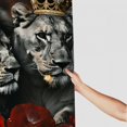 thumbnail image 3 of JEUXUS Lion Lioness Crown Bathroom Shower Curtain Set with Hooks, 100% Polyester Fabric, Multiple Sizes 36"x72, 3 of 7