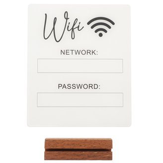 Cartello Wi-Fi In Legno Per Porta – Targa Password Elegante Per Casa, Hotel E Uffici