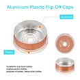thumbnail image 3 of Uxcell 20mm Flip Off Caps 200PCS Seals Burr-Free Flip Off Top Caps for Glass Vial Freeze-Dried Bottles, Clear/Matte Gold, 3 of 6