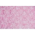 thumbnail image 2 of AK Trading 54-Inch Wide Premium Satin Rosette 3D Rose Design Ribbon Fabric (Pink, 1 Yard), 2 of 2