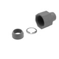 thumbnail image 1 of Zurn Fresh Water Fitting Nut QBFNCR3 Qicktite; For 1/2 Inch Inside Diameter Tube Size; Fits 3/4 Inch Male Thread QEST Fitting; Compression Nut; Gray; Acetal; Single; With Resealable Bag, 1 of 3