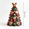 thumbnail image 6 of Christmas Patchwork Fabric Tree DIY Craft Kit,Plaid Quilted Tabletop Mini Tree Making Set With Doll Topper,Handmade Decor For Mantel,Table,Winter Holiday Home Decor A-Reindeer A, 6 of 6