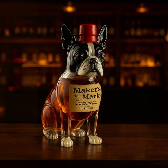 Animal Whiskey Bottle, Glass Liquor Decanter, Bourbon Wine Container, Elegant Table Decor, Sculpted Animal Statue, 320ml, for Birthdays Home Display Bar(C)