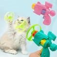 thumbnail image 3 of Celerypet Light-Up Flying Disc Cat Launcher Set, Celery Pets Cat Fetch Toy with Colorful Flying Propellers Set, Flying Disc Launcher Toy for Cats, Colorful Propellers Cat Fetch Toy (Purple-2PCS), 3 of 6