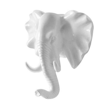 

maytalsoy Animal Head Wall Hanger Wall-mounted Hanging Hook Decoration Key Holder Art Ornament Gift for Bedroom Office Corridor White Type 4