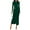 Dark Green, variant on Women's Fall Wedding Guest Cocktail Midi Dresses Elegant Long Sleeve Bodycon Ruched Dress Fashion Clothing