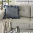 thumbnail image 4 of Mina Victory Life Styles Woven with Tassels Cotton Throw Pillow in Navy, 4 of 5