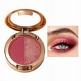 thumbnail image 1 of Two Color Light Eye Shadow Waterproof Pearly Flash Powder Sequins Pumpkin Earth Small Portable Gradient Fluorescent Cosmetic Eye Brightener, Makeup Eye Shadow, 1 of 7