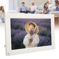 thumbnail image 3 of Electronic Video Picture Frame, Remote Control White HD IPS Screen Support Card Playback Digital Photo Frame Motion Sensor  for Party for Advertising US Plug, 3 of 8