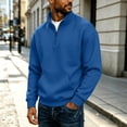 thumbnail image 3 of qafoshin Mens 1/4 Zip Pullover Sweatshirt Fall Winter Stand Collar Long Sleeve Shirts Trendy Casual Solid Color Pullover Tops with Pocket, 3 of 3