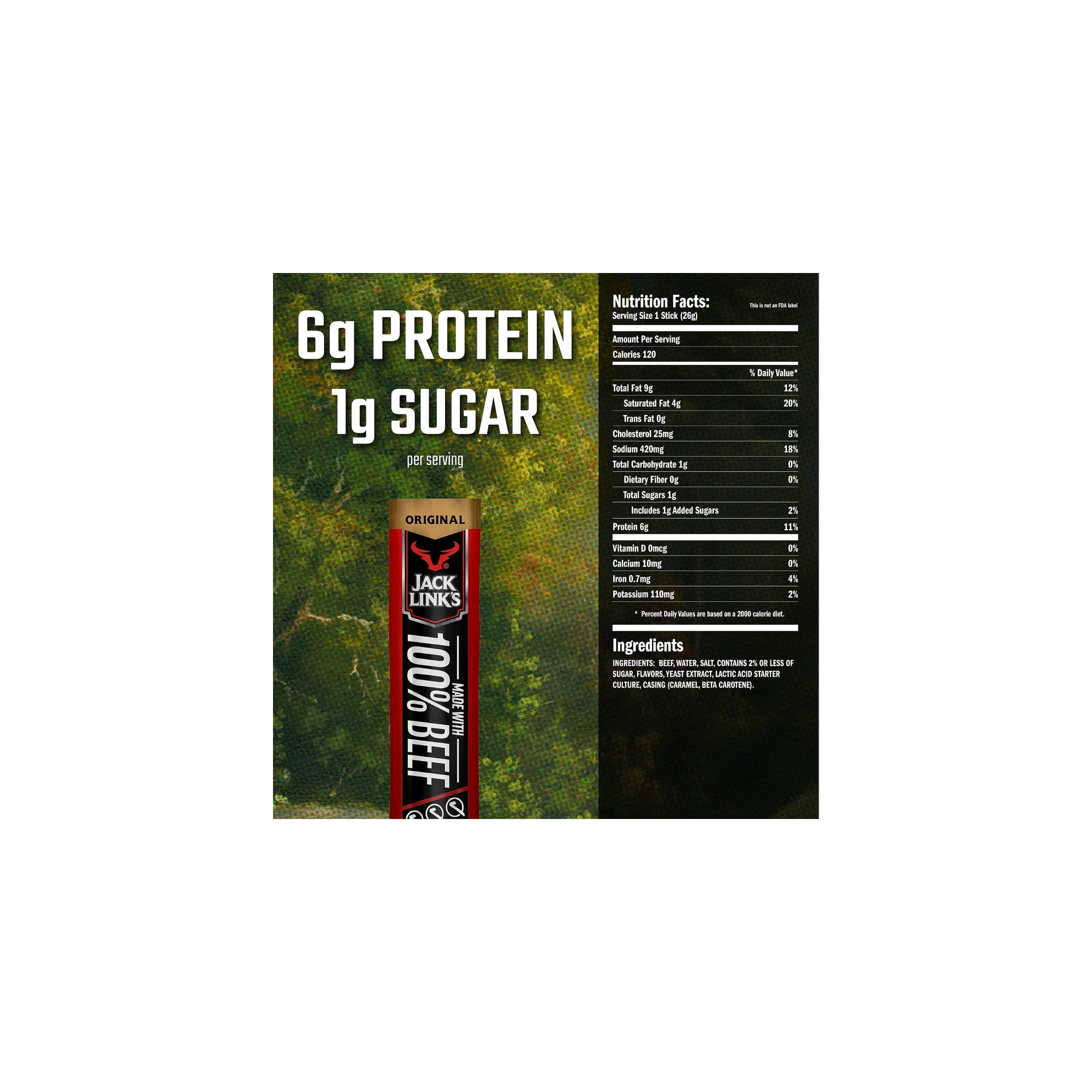 Jack Link's Original 100% Beef Stick - 0.92 Oz (Pack of 12)
