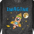 thumbnail image 3 of Pete The Cat - Imagine Space Rocket - Men's Crew Neck Fleece Pullover, 3 of 6