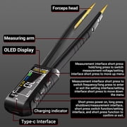 Electronic Smart Tweezers, Digital Forceps Bridge Multimeter With Auto Range, OLED Display, Type-C Charging - For Measuring Resistance, Capacitor, Inductance, Diode, Buzzer