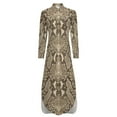 thumbnail image 6 of 2024 Snake Print Casual Dress Animal Korean Fashion Dresses Long Sleeve Festival Lady V Neck Pattern Big Size Chiffon Dress, 6 of 7
