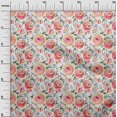 thumbnail image 2 of oneOone Cotton Poplin Twill Red Fabric Leaves & Flowers Floral Fabric For Sewing Printed Craft Fabric By The Yard 56 Inch Wide, 2 of 4