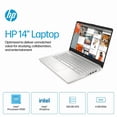 thumbnail image 4 of HP 14” HD Laptop, Intel Processor N150, 4GB RAM, 128GB UFS, Windows 11 Home in S Mode, Natural Silver, 4 of 10