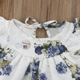 thumbnail image 5 of Honganda Bébé Filles Volant Manches Floral Tops Robe + Bloomers Courtes, 5 of 5