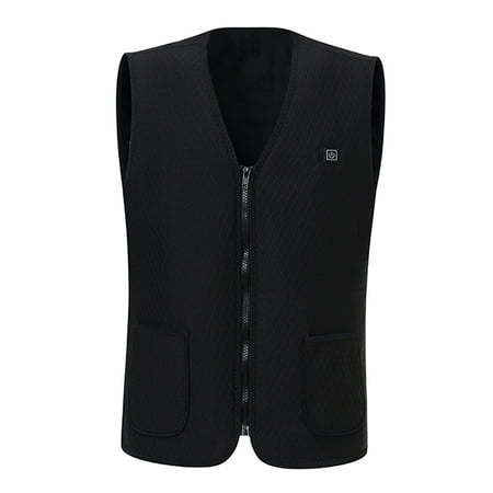 5V Mens Electric Sleeveless Vest Heated Cloth Jacket USB Winter Warm Heating...