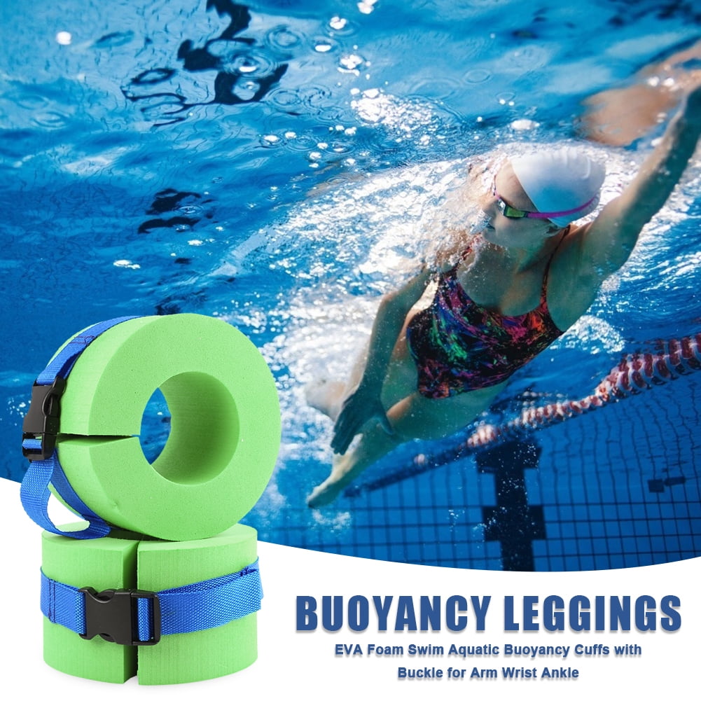 Peggybuy 2x Aquatic Cuffs Swimming Leggings Floating Ring Water Exercise Aerobics Rings Multicolour 14.58 6.7 3.94in 37 17 10cm