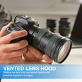 thumbnail image 4 of Uxcell 2 Pcs 49mm Lens Hood, Universal Metal Hollow Screw-in Vented Lens Hood, Silver, 4 of 7