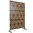thumbnail image 4 of Durable Metal Privacy Screen 76"H × 48"W Freestanding Outdoor Divider for Deck Balcony and Patio Maximize Privacy with Rust Resistant Steel Frame Modern Rustic Design, 4 of 9