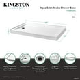 thumbnail image 4 of Kingston Brass VTSB60324L Aruba 60" x 32" Acrylic Double Threshold Shower Base with Left Drain, Glossy White, 4 of 6
