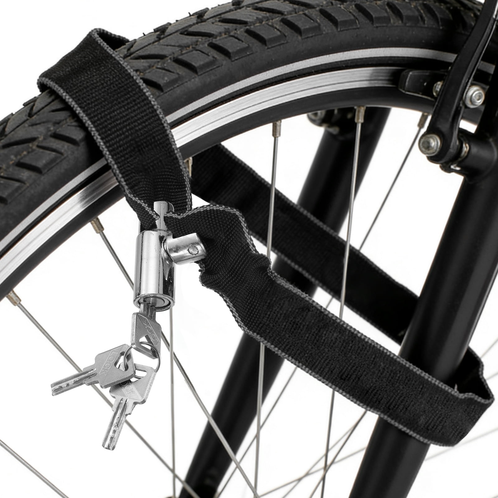 Bike Chain Lock, (26 Inch, Black) (2 Pcs), Manganese Steel Anti-Theft Bicycle Chain Round Lock with Keys, Suit for - Bike/Motorcycle/Scooter/Truck