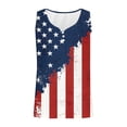thumbnail image 4 of Xdegoge 4th of July Henley Tank Tops for Women Vintage USA Flag Graphic Print V Neck Sleeveless Button Up Ribbed Shirts Casual Patriotic Summer Vacation Tee Tops, 4 of 5